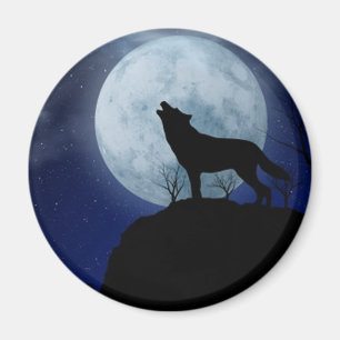 Full Moon Wolf Magneet