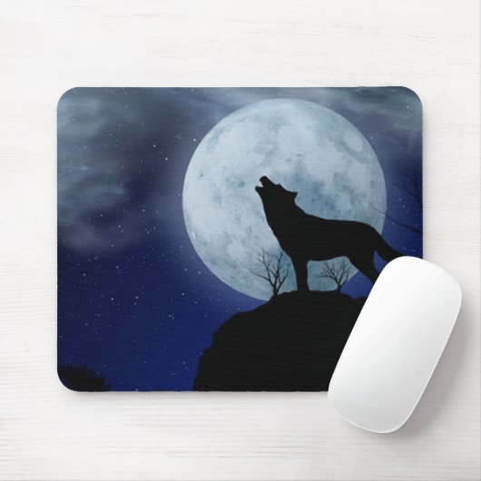 Full Moon Wolf Muismat (Met muis)