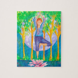 Full Moon Woman Yoga Pose Legpuzzel