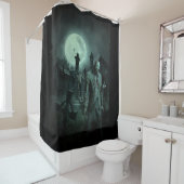Full Moon Zombies Douchegordijn (In situ)
