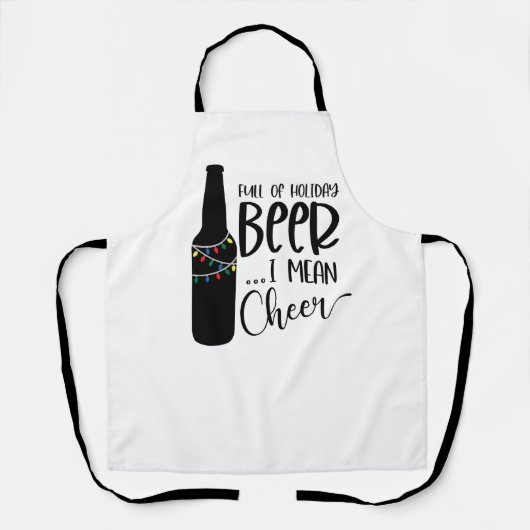 Full of Christmas Beer and Cheer | Funny Drinking Schort (Voorkant)