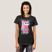 Full of crackhead energy meme Silly Funny Cat T-shirt (Voorkant volledig)