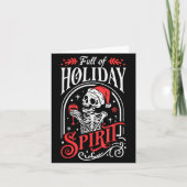 Full Of Holiday Christmas Skeleton Srit Drinking W Kaart (Voorkant)