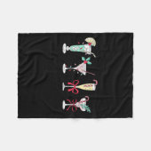 Full Of Holiday Srit Christmas Drinks Martini Tail Fleece Deken (Voorkant (Horizontaal))