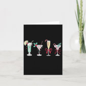 Full Of Holiday Srit Christmas Drinks Martini Tail Kaart (Voorkant)