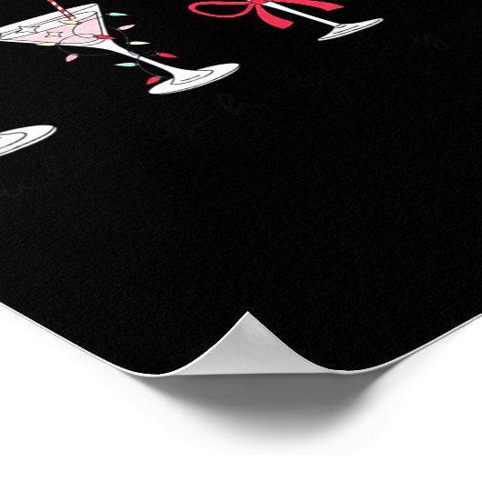 Full Of Holiday Srit Christmas Drinks Martini Tail Poster (Hoek)
