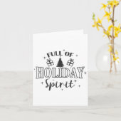 Full Of Holiday Srit Christmas Holiday  Kaart (Gele Bloem)