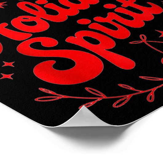 Full Of Holiday Srit Funny Christmas Drinking Retr Poster (Hoek)