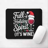 Full Of Holiday Srit Its Wine Funny Christmas Part Muismat (Met muis)
