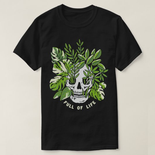Full Of Life Skull Gardening T-shirt (Design voorkant)