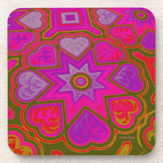 'Full of Love' Cork Onderzetter set (Voorkant)