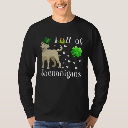 Full Of Shenanigans labrador Dog Irish T-shirt (Voorkant)