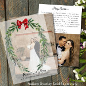 Full Page Two Photo Newlywed Merry Christmas Card Feestdagenkaart