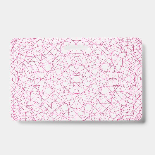 Full Pattern Neon Pink ID Badge – Customizable (Voorzijde)