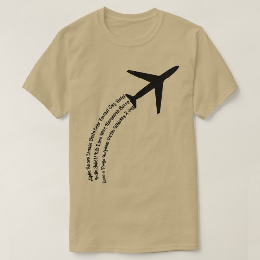 Full Phonetic AlphabetCute Plane Letters T-shirt P (Design voorkant)