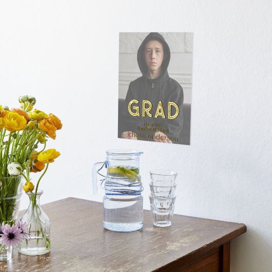 Full Photo Afstudeerder Grunge Typografie Folie Afdrukken (Laag (Keuken))