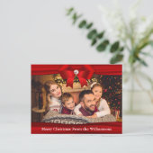 Full Photo Briefkaart Red Ribbon Diamond Jouw teks (Staand voorkant)