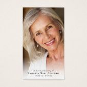 Full Photo Cardinaal Memorial Kaart (Voorkant)