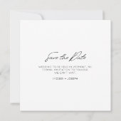Full Photo Chic Flat Wedding Save The Date Card (Achterkant)