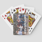 Full Photo Custom Beste Familie ooit Tekst Pokerkaarten (Achterkant)