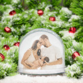 Full Photo Custom Christmas Greetings Elegant Sneeuwbol (Kerstmis)