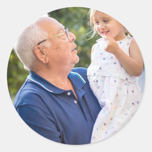 Full Photo Custom Create Your Own Ronde Sticker (Voorkant)