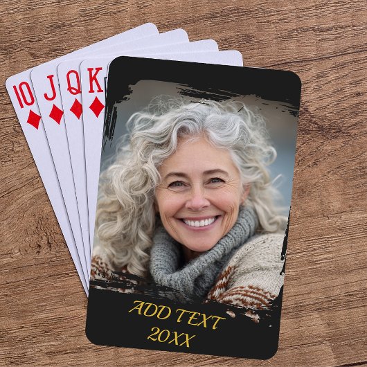 Full Photo Custom Poker - Zwart & Goud Pokerkaarten