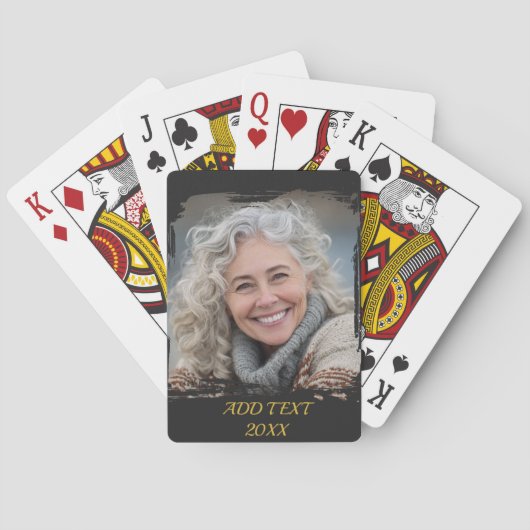 Full Photo Custom Poker - Zwart & Goud Pokerkaarten (Achterkant)