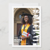 🎓Full‑Photo Graduation Party Kaart (Voorkant)