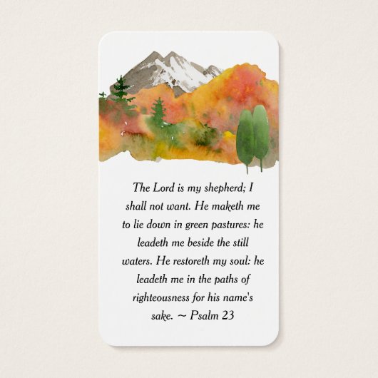 Full Photo Herfst Mountain Prayer Kaart (Achterkant)