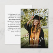 Full photo High School Graduation Bedankkaart (Voorkant / Achterkant)