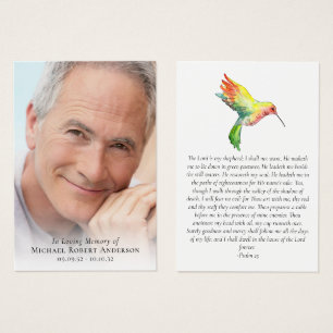 Full Photo Hummingbird Prayer Kaart