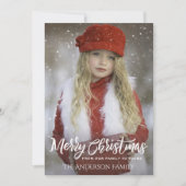 Full Photo Merry Kerstmis, Argyle Feestdagenkaart (Voorkant)