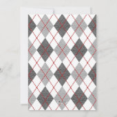 Full Photo Merry Kerstmis, Argyle Feestdagenkaart (Achterkant)