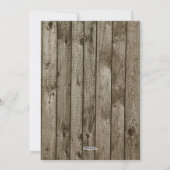 Full Photo Merry Kerstmis, Rustic Wood Feestdagenkaart (Achterkant)