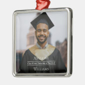 Full Photo Minimalist Graduation Metalen Ornament (Links)
