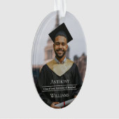Full Photo Minimalist Graduation Oval Ornament (voorkant)