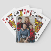 Full Photo - Vertical Custom Script Family Text Pokerkaarten (Achterkant)