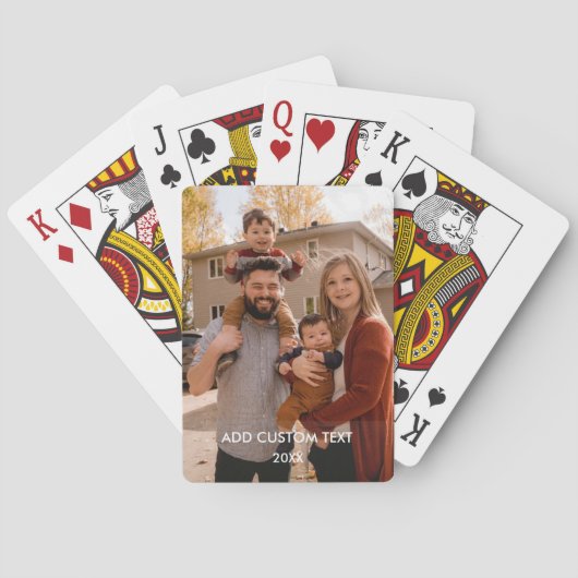 Full Photo - Vertical Custom Text Pokerkaarten (Achterkant)