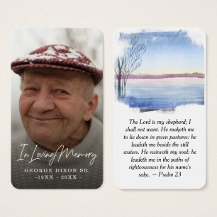 Full Photo Winter Lake Prayer Kaart