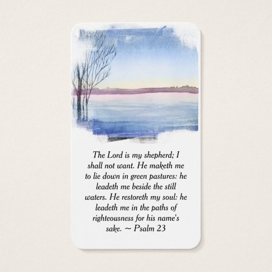 Full Photo Winter Lake Prayer Kaart (Achterkant)