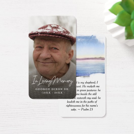 Full Photo Winter Lake Prayer Kaart (Bureau)