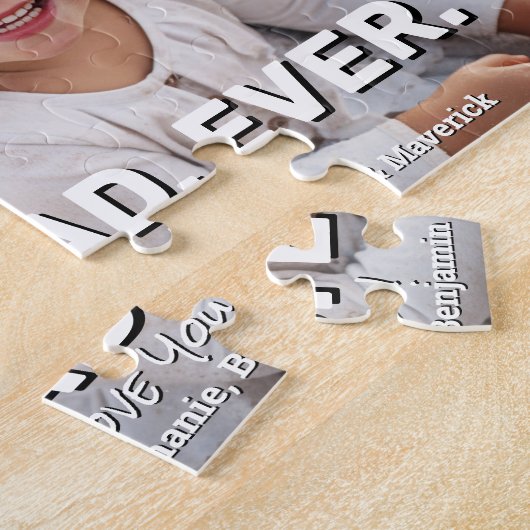 Full Photo with Best Dad Ever - Whimsical Greeting Legpuzzel (Zijkant)