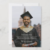 Full PhotoMinimalist Graduation Announcement Kaart (Voorkant)