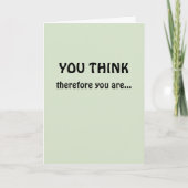 Full Professor Congratulations I Think Therefore Kaart (Voorkant)