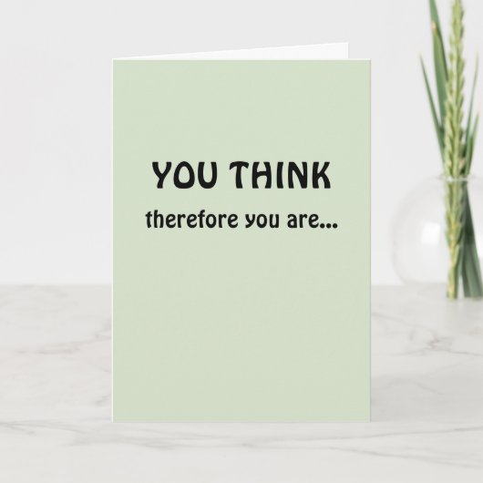 Full Professor Congratulations I Think Therefore Kaart (Voorkant)