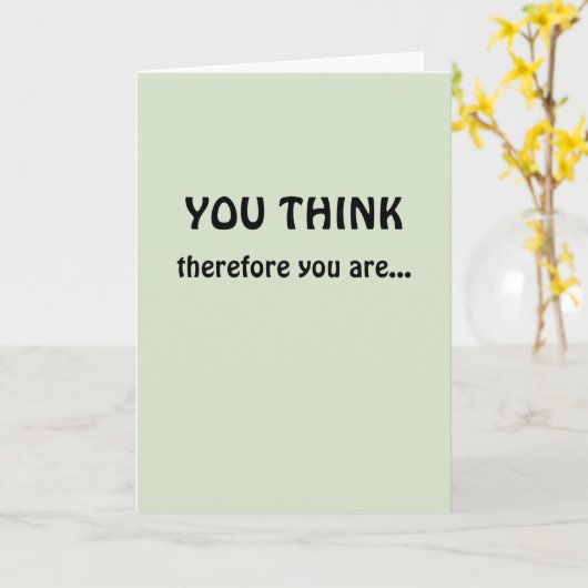 Full Professor Congratulations I Think Therefore Kaart (Gele Bloem)