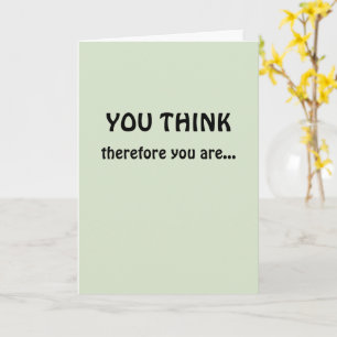 Full Professor Congratulations I Think Therefore Kaart