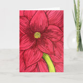 Full Red Flower Blank Kaart (Voorkant)