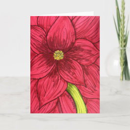 Full Red Flower Blank Kaart